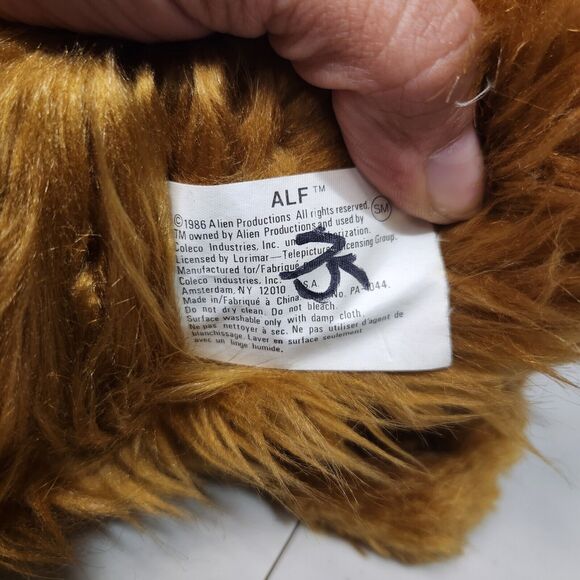 Vintage 1986 ALF 17” Plush Doll Coleco Alien Productions Stuffed Animal Toy - Picture 7 of 10